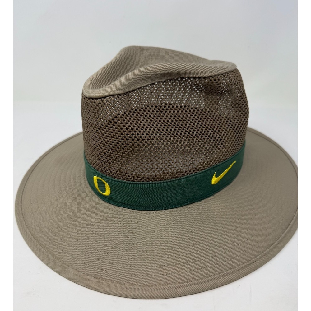 Vtg Oregon Ducks Nike Safari Bucket Hat Wide Brim Mesh M/L